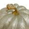 12" Champagne Gold Crackled Fall Harvest Pumpkin Decoration